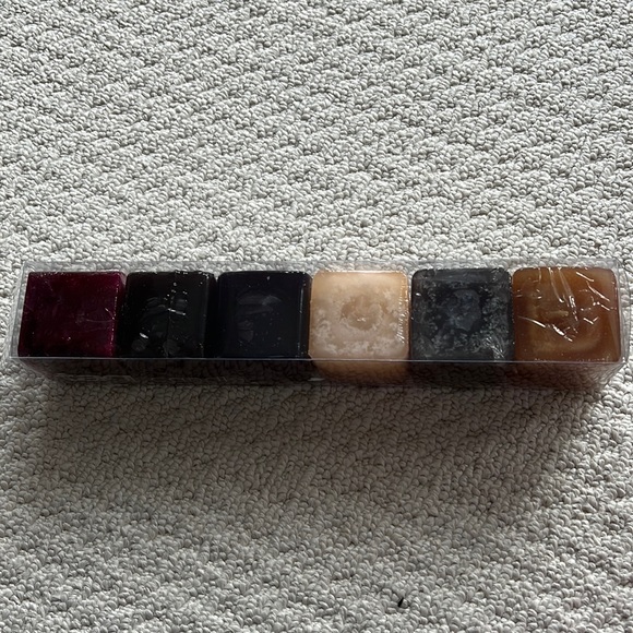 Earth tone candles, set of 6 square candles, never used - Picture 1 of 3